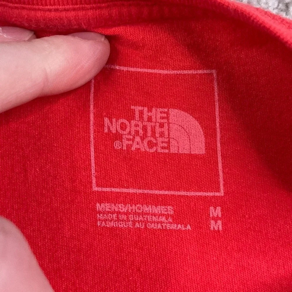 North Face Shirt Mens Medium Red Half Dome Logo Graphic‎ Tee Hiking Outdoors